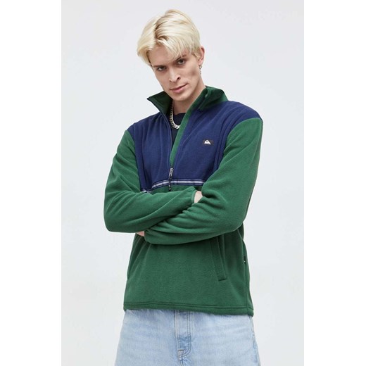 Quiksilver bluza polarowa kolor zielony wzorzysta ze sklepu ANSWEAR.com w kategorii Bluzy męskie - zdjęcie 163652019