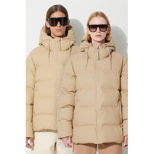 Rains kurtka 15120 Jackets kolor beżowy zimowa ze sklepu PRM w kategorii Kurtki damskie - zdjęcie 163653549