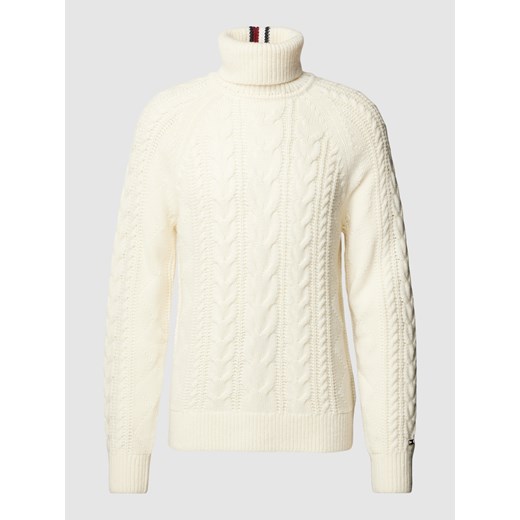 Sweter z wywijanym kołnierzem ze ściegiem warkoczowym Tommy Hilfiger XXL Peek&Cloppenburg