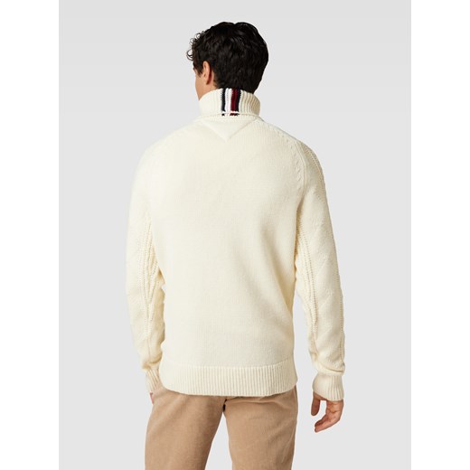 Sweter z wywijanym kołnierzem ze ściegiem warkoczowym Tommy Hilfiger M Peek&Cloppenburg