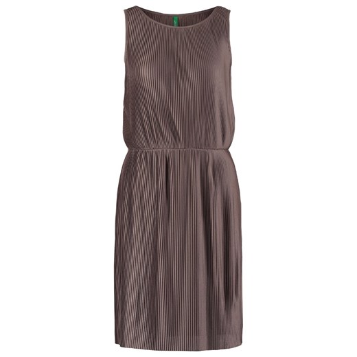 Benetton Sukienka letnia taupe zalando szary abstrakcyjne wzory