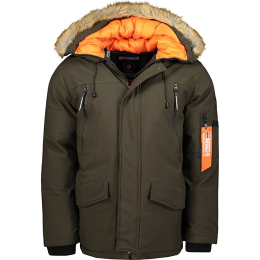 Geographical Norway Parka &quot;Arnold&quot; w kolorze khaki ze sklepu Limango Polska w kategorii Parki męskie - zdjęcie 163667745