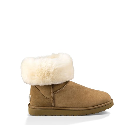 UGG Skórzane botki &quot;Classic Short&quot; w kolorze jasnobrązowym ze sklepu Limango Polska w kategorii Śniegowce damskie - zdjęcie 163668275