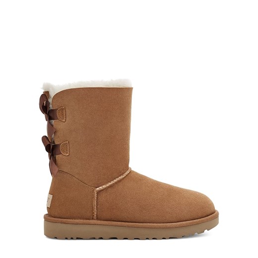 UGG Skórzane botki "Baily Bow II" w kolorze brązowym 36 wyprzedaż Limango Polska