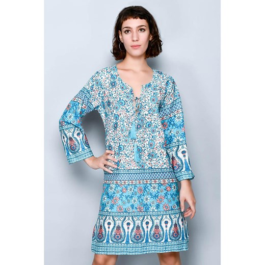 Tarifa Sukienka w kolorze niebieskim ze wzorem Tarifa XL okazja Limango Polska