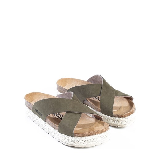 BACKSUN Klapki &quot;Milano&quot; w kolorze antracytowym ze sklepu Limango Polska w kategorii Espadryle damskie - zdjęcie 163671919
