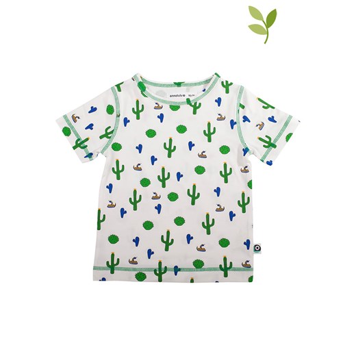 ONNOLULU Koszulka &quot;Adam Cactus&quot; w kolorze biało-zielonym ze sklepu Limango Polska w kategorii T-shirty chłopięce - zdjęcie 163680679