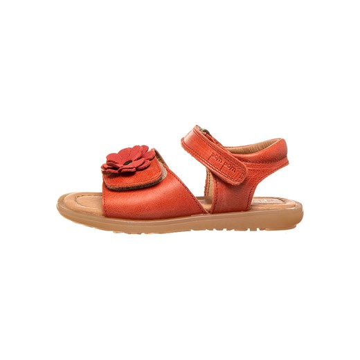 POM POM Skórzane sandały w kolorze czerwonobrązowym Pom Pom 32 promocja Limango Polska