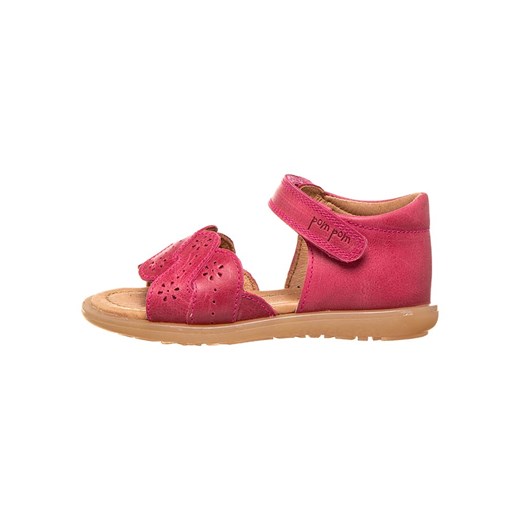 POM POM Skórzane sandały w kolorze różowym ze sklepu Limango Polska w kategorii Sandały dziecięce - zdjęcie 163685478