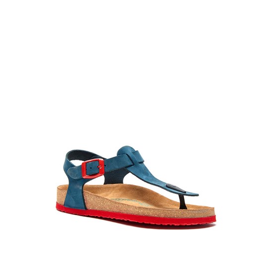 Comfortfusse Skórzane sandały w kolorze niebiesko-czerwonym Comfortfusse 40 promocyjna cena Limango Polska
