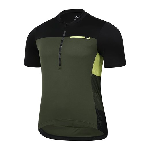 Protective Koszulka kolarska &quot;Gravel Pit&quot; w kolorze oliwkowo-czarnym ze sklepu Limango Polska w kategorii T-shirty męskie - zdjęcie 163693775