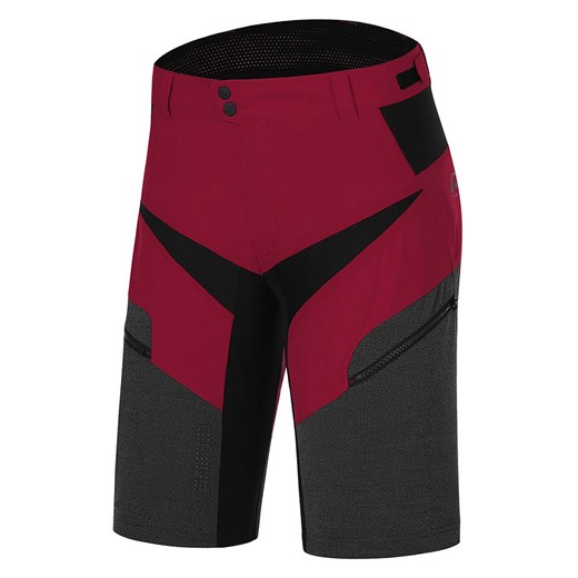 Protective Szorty kolarskie &quot;Life is Wild&quot; w kolorze bordowo-czarnym ze sklepu Limango Polska w kategorii Spodenki męskie - zdjęcie 163693789