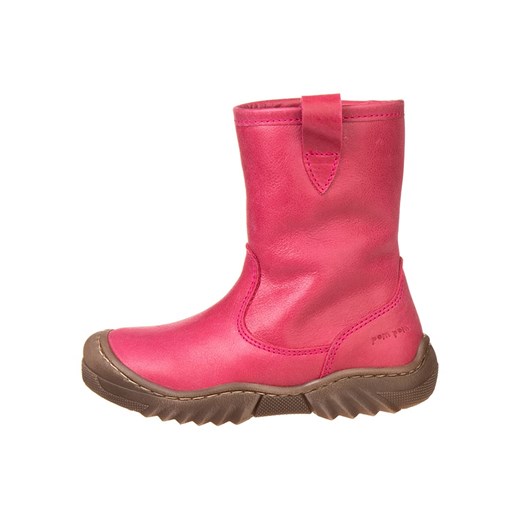POM POM Skórzane botki zimowe w kolorze różowym ze sklepu Limango Polska w kategorii Buty zimowe dziecięce - zdjęcie 163695446