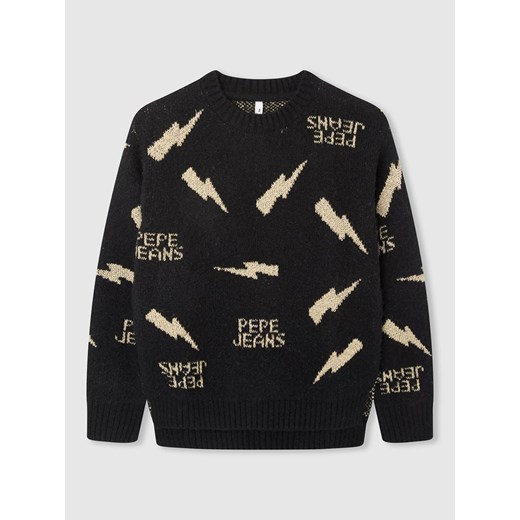 Pepe Jeans Sweter &quot;Xena&quot; w kolorze beżowo-czarnym ze sklepu Limango Polska w kategorii Swetry chłopięce - zdjęcie 163704059