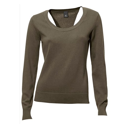 Heine Sweter w kolorze khaki ze sklepu Limango Polska w kategorii Swetry damskie - zdjęcie 163705558