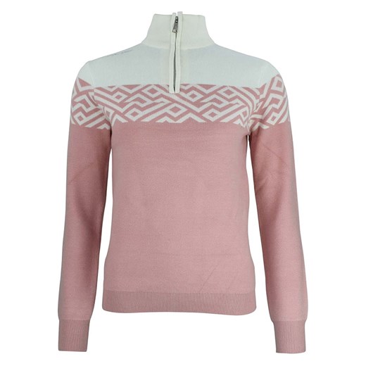 Peak Mountain Sweter &quot;Akar&quot; w kolorze jasnoróżowo-białym ze sklepu Limango Polska w kategorii Swetry damskie - zdjęcie 163705748
