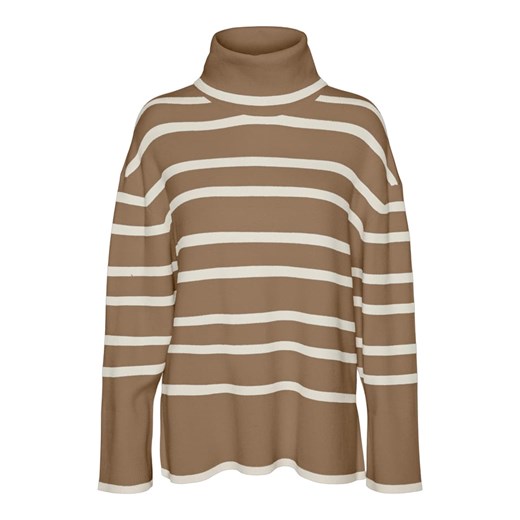 Vero Moda Golf &quot;Saba&quot; w kolorze jasnobrązowo-białym ze sklepu Limango Polska w kategorii Swetry damskie - zdjęcie 163706056