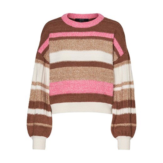 Vero Moda Sweter &quot;Gracelyn&quot; w kolorze różowo-jansobrązowym ze wzorem ze sklepu Limango Polska w kategorii Swetry damskie - zdjęcie 163707998