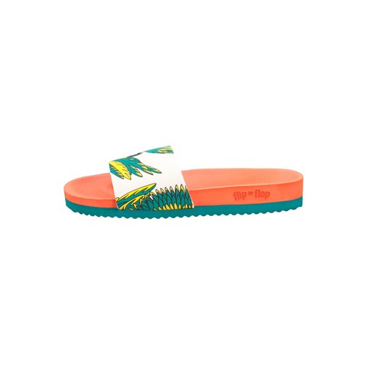 flip*flop POOL  Sandały kąpielowe orange/turquoise zalando pomaranczowy abstrakcyjne wzory