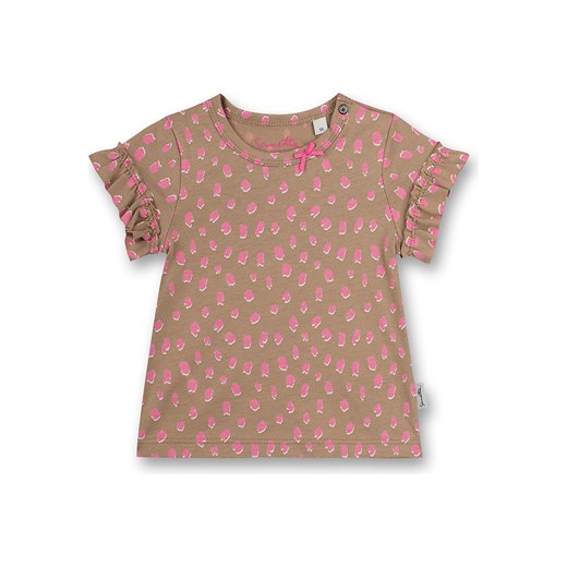 Sanetta Kidswear Koszulka &quot;Lovely Leo&quot; w kolorze jasnobrązowo-różowym 68 okazja Limango Polska