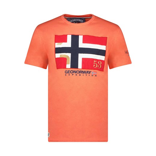 Geographical Norway Koszulka w kolorze pomarańczowym ze sklepu Limango Polska w kategorii T-shirty męskie - zdjęcie 163737966