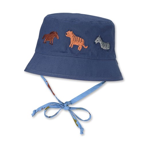 Sterntaler Dwustronny kapelusz w kolorze niebiesko-błękitnym ze sklepu Limango Polska w kategorii Czapki dziecięce - zdjęcie 163738918