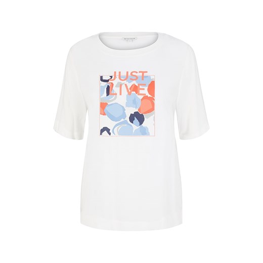 Tom Tailor Koszulka w kolorze białym Tom Tailor XL promocyjna cena Limango Polska