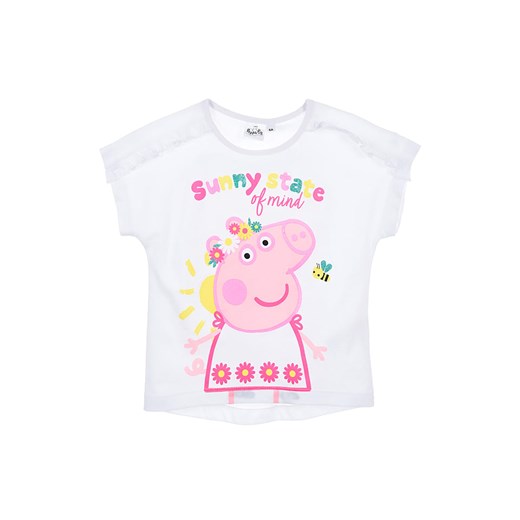 Peppa Pig Koszulka &quot;Świnka Peppa&quot; w kolorze białym ze sklepu Limango Polska w kategorii Bluzki dziewczęce - zdjęcie 163740215