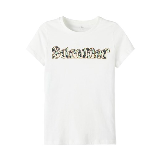 name it Koszulka &quot;Femelina&quot; w kolorze białym ze wzorem ze sklepu Limango Polska w kategorii Bluzki dziewczęce - zdjęcie 163742776