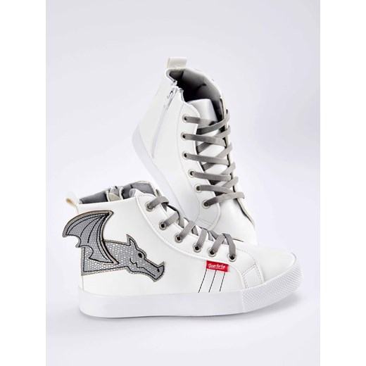 Denokids Sneakersy &quot;Dragon&quot; w kolorze białym ze sklepu Limango Polska w kategorii Trampki dziecięce - zdjęcie 163751559