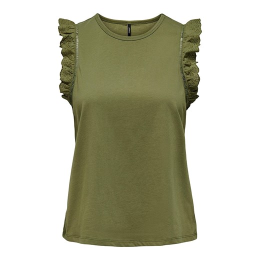 ONLY Koszulka &quot;Linda&quot; w kolorze oliwkowym ze sklepu Limango Polska w kategorii Bluzki damskie - zdjęcie 163752498
