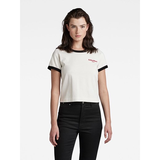 G-Star Koszulka w kolorze biało-czarnym ze sklepu Limango Polska w kategorii Bluzki damskie - zdjęcie 163753459