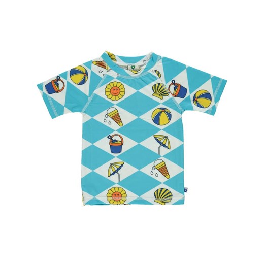 Småfolk Koszulka kąpielowa &quot;Summer Vacation&quot; w kolorze turkusowym ze sklepu Limango Polska w kategorii T-shirty chłopięce - zdjęcie 163760708