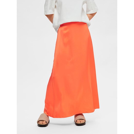 SELECTED FEMME Spódnica w kolorze pomarańczowym ze sklepu Limango Polska w kategorii Spódnice - zdjęcie 163762867