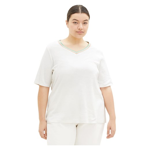 Tom Tailor Koszulka w kolorze białym ze sklepu Limango Polska w kategorii Bluzki damskie - zdjęcie 163765498