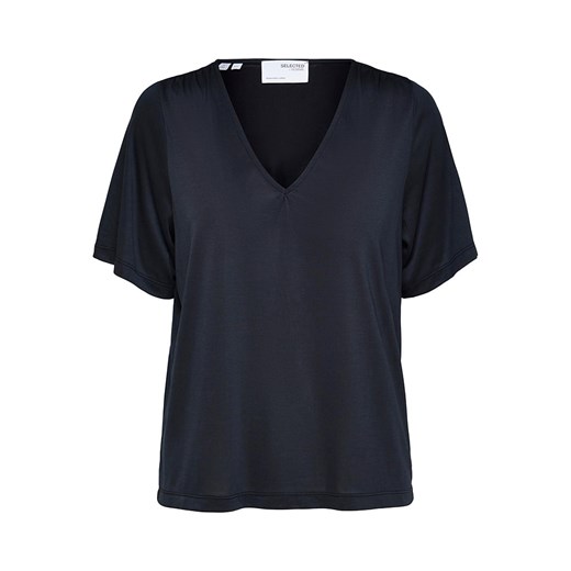 SELECTED FEMME Koszulka w kolorze czarnym ze sklepu Limango Polska w kategorii Bluzki damskie - zdjęcie 163769307
