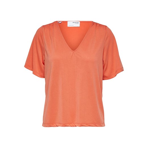 SELECTED FEMME Koszulka w kolorze pomarańczowym ze sklepu Limango Polska w kategorii Bluzki damskie - zdjęcie 163769308