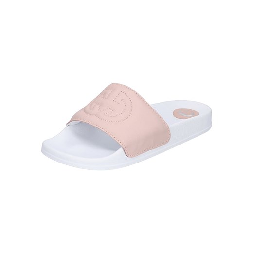 Gerry Weber Skórzane klapki w kolorze jasnoróżowo-białym ze sklepu Limango Polska w kategorii Klapki damskie - zdjęcie 163784157