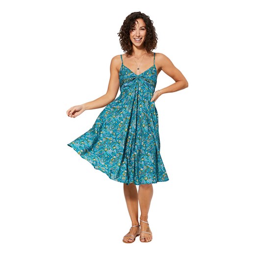 Aller Simplement Sukienka w kolorze niebiesko-oliwkowo-turkusowym ze sklepu Limango Polska w kategorii Sukienki - zdjęcie 163786409