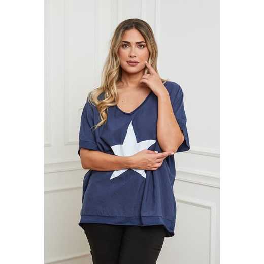 Plus Size Company Koszulka w kolorze granatowym Plus Size Company 52 okazyjna cena Limango Polska