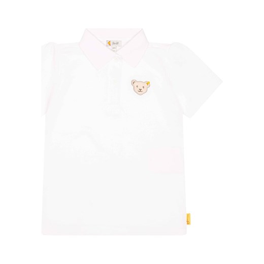 Steiff Koszulka polo w kolorze białym ze sklepu Limango Polska w kategorii Bluzki dziewczęce - zdjęcie 163795605