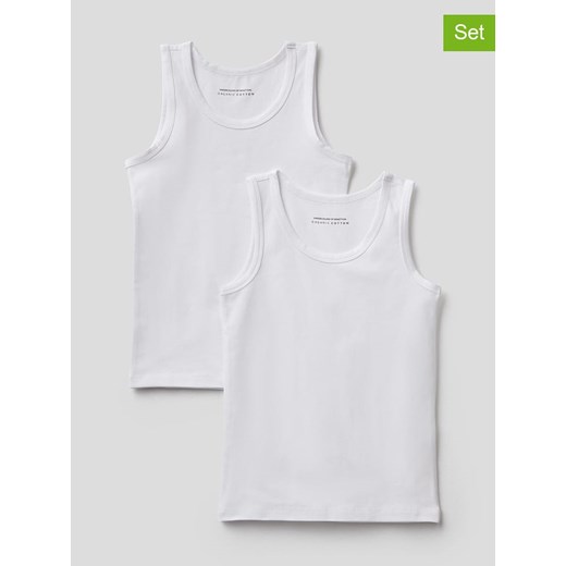 Benetton Podkoszulki (2 szt.) w kolorze białym ze sklepu Limango Polska w kategorii Podkoszulki dziecięce - zdjęcie 163808478
