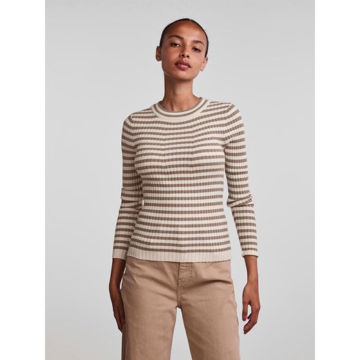 Pieces Sweter w kolorze beżowo-jasnobrązowym ze sklepu Limango Polska w kategorii Swetry damskie - zdjęcie 163809537