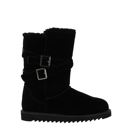 NICEBAY Skórzane kozaki zimowe &quot;Mells Waterproof&quot; w kolorze czarnym ze sklepu Limango Polska w kategorii Śniegowce damskie - zdjęcie 163815136