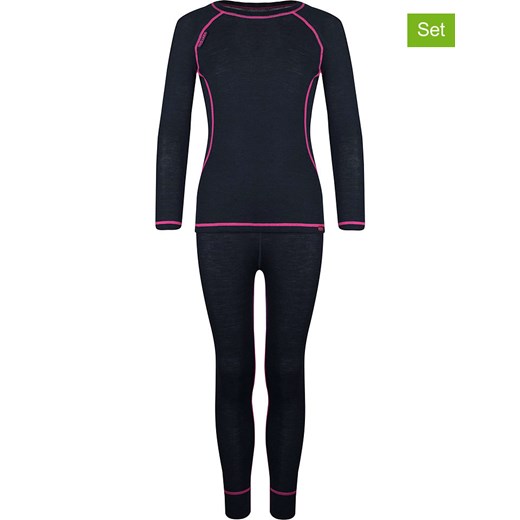Trollkids 2-częściowy zestaw bielizny funkcyjnej w kolorze antracytowo-różowym Trollkids 98 okazja Limango Polska