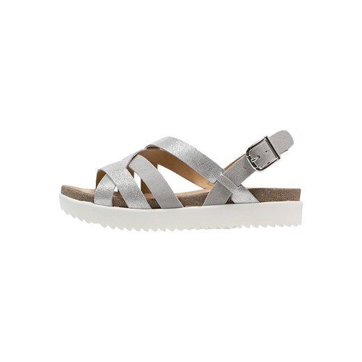 Tamaris Sandały na platformie light grey/silver zalando szary abstrakcyjne wzory