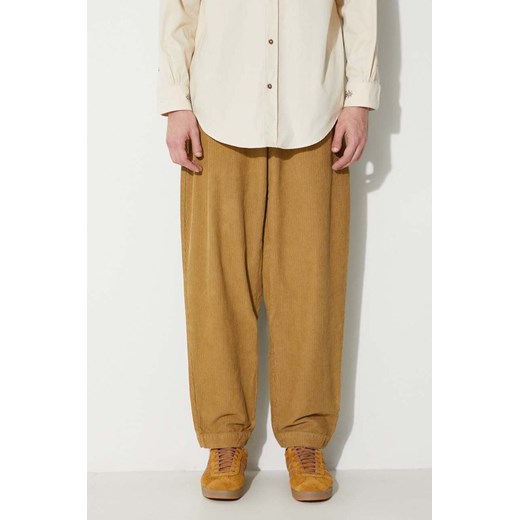 Universal Works spodnie sztruksowe BRAGA PANT kolor beżowy proste 29185 ze sklepu PRM w kategorii Spodnie męskie - zdjęcie 163821049