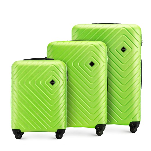 Zestaw walizek z ABS-u z geometrycznym tłoczeniem WITTCHEN okazja