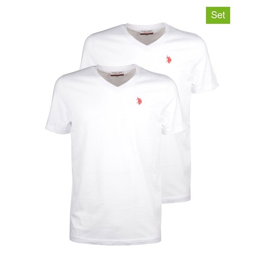 U.S. Polo Assn. Koszulki (2 szt.) w kolorze białym ze sklepu Limango Polska w kategorii T-shirty męskie - zdjęcie 163830605