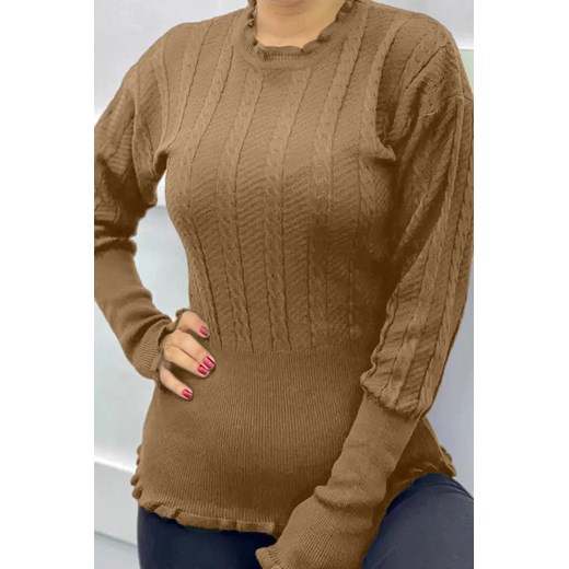 Sweter ROBILMA BEIGE ze sklepu Ivet Shop w kategorii Swetry damskie - zdjęcie 163834455